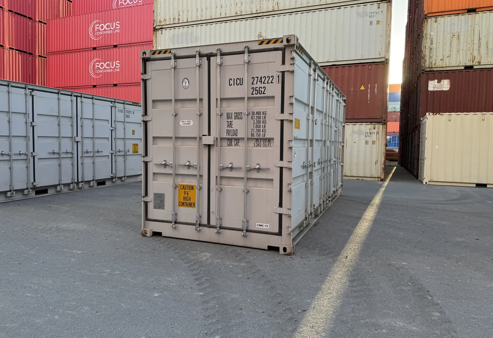 New single-trip shipping container ready for delivery